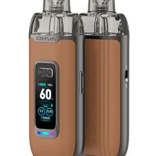 Brown Leather Oxva vPrime Pod Vape Kit NYKecigs