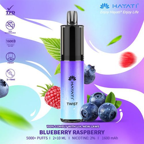 Hayati Twist 5000 Blueberry Raspberry Disposable NYKecigs 1 cf1c7ffd 7f0b 4a1f 85ba b7ab7c77398f