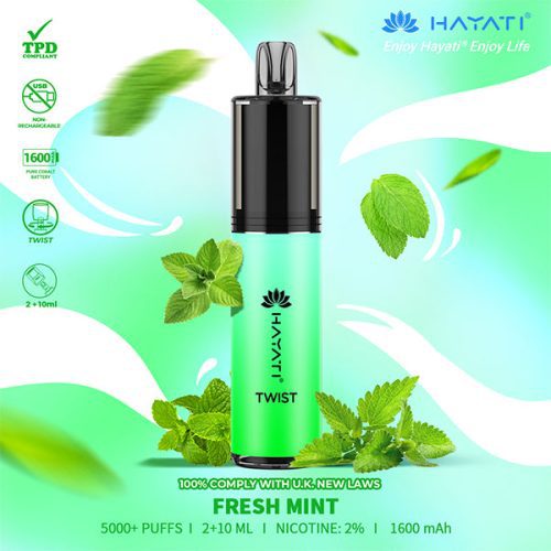 Hayati Twist 5000 Fresh Mint Disposable NYKecigs 1 a9d30fef 29f7 4540 b8bf b72b74333688 1