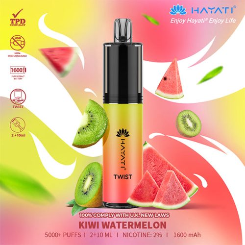 Hayati Twist 5000 Kiwi Watermelon Disposable NYKecigs 1