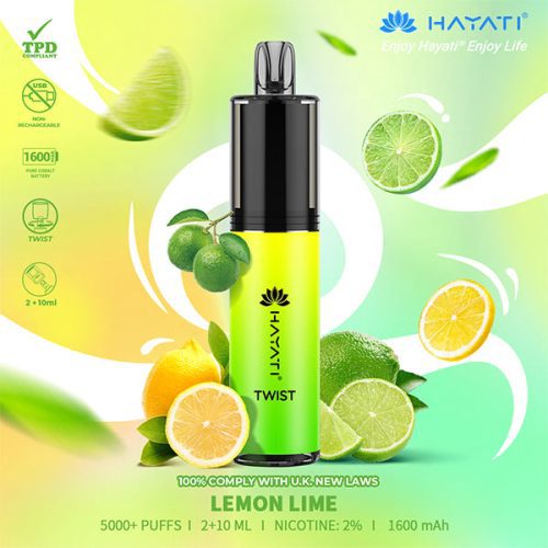 Hayati Twist 5000 Lemon Lime Disposable NYKecigs 1