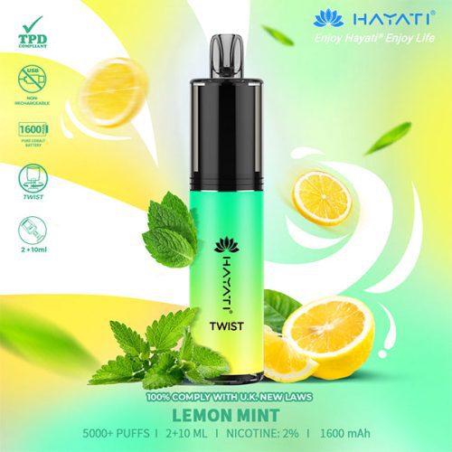 Hayati Twist 5000 Lemon Mint Disposable NYKecigs 1