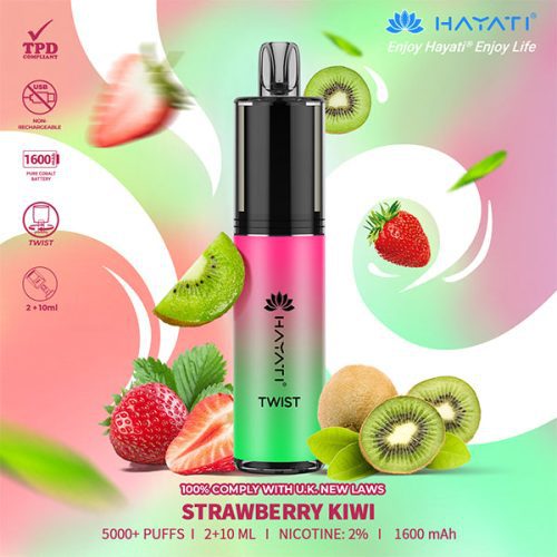 Hayati Twist 5000 Strawberry Kiwi Disposable NYKecigs 1