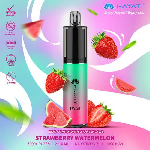 Hayati Twist 5000 Strawberry Watermelon Disposable NYKecigs 1