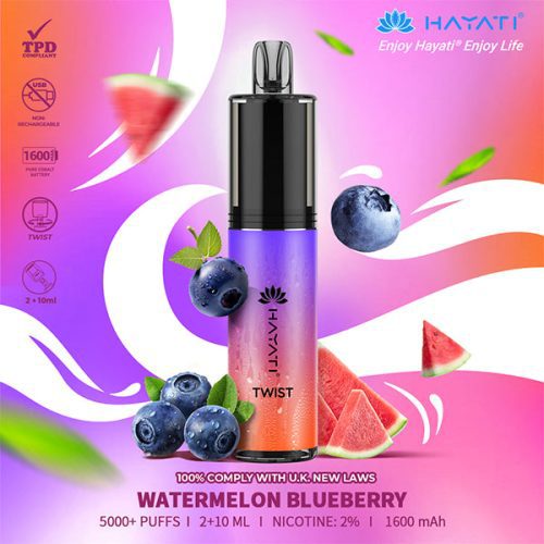 Hayati Twist 5000 Watermelon Blueberry Disposable NYKecigs 1