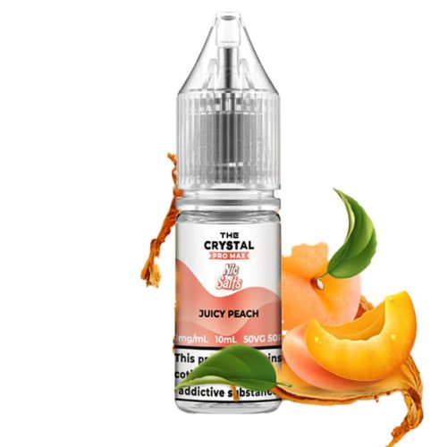 Juicy Peach The Crystal Pro Max Nic Salts Eliquid 10ml NYKecigs.com The Gourmet Vapor Shop