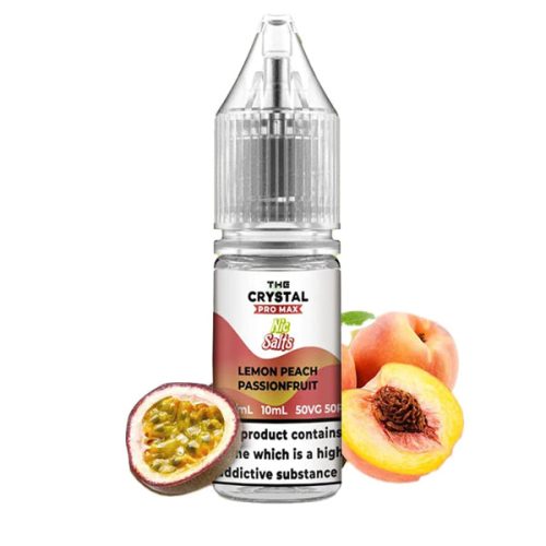 Lemon Peach Passionfruit The Crystal Pro Max Nic Salts Eliquid 10ml NYKecigs.com The Gourmet Vapor Shop