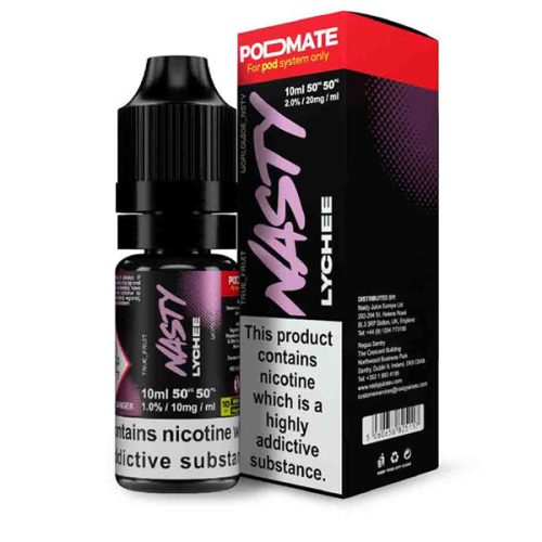 Nasty PodMate Salt Lychee E Liquid 10ml NYKecigs The Gourmet Vapor Shop