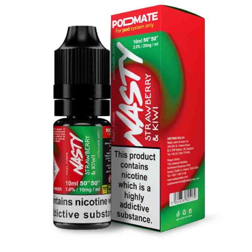 Nasty PodMate Salt Strawberry Kiwi E Liquid 10ml NYKecigs The Gourmet Vapor Shop