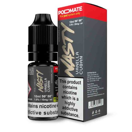 Nasty PodMate Salt Vanilla Cuban E Liquid 10ml NYKecigs The Gourmet Vapor Shop