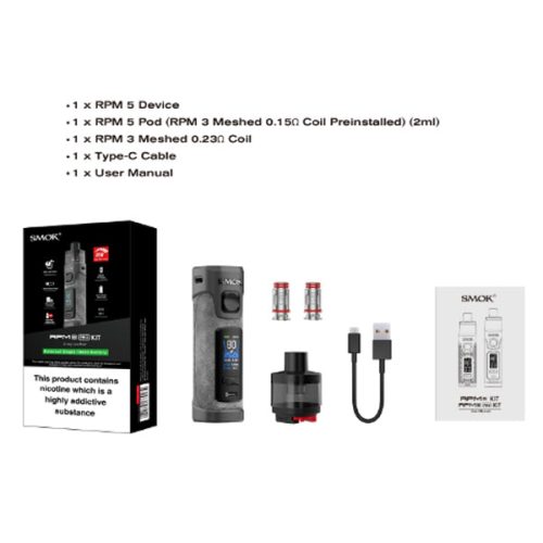 Smok RPM 5 Pro Kit Contents NYKecigs The Gourmet Vapor Shop