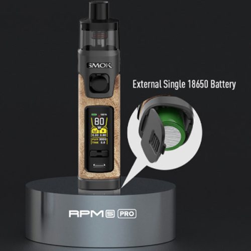 Smok RPM 5 Pro Kit External 18650 Battery NYKecigs The Gourmet Vapor Shop