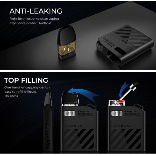 UWELL CALIBURN AK2 Pod Kit Features NYKecigs The Gourmet Vapor Shop