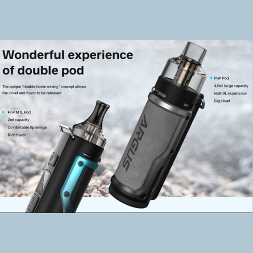 Voopoo Argus 40W Litchi Leather and Blue MTL Pod2 NYKecigs The Gourmet Vapor Shop