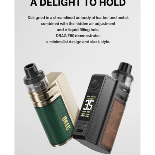 Voopoo DRAG E60 Pod Kit Leather NYKecigs The Gourmet Vapor Shop