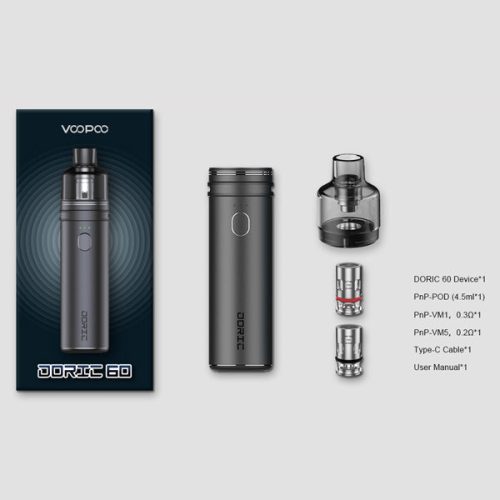 Voopoo Doric 60 Kit Contents NYKecigs The Gourmet Vapor Shop