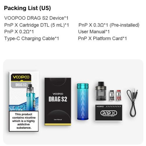 Voopoo Drag S2 Kit whats in the box NYKecigs 1